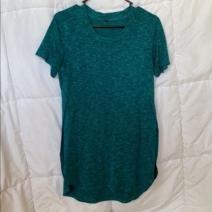 Split-side Hi-Low Teal shirt